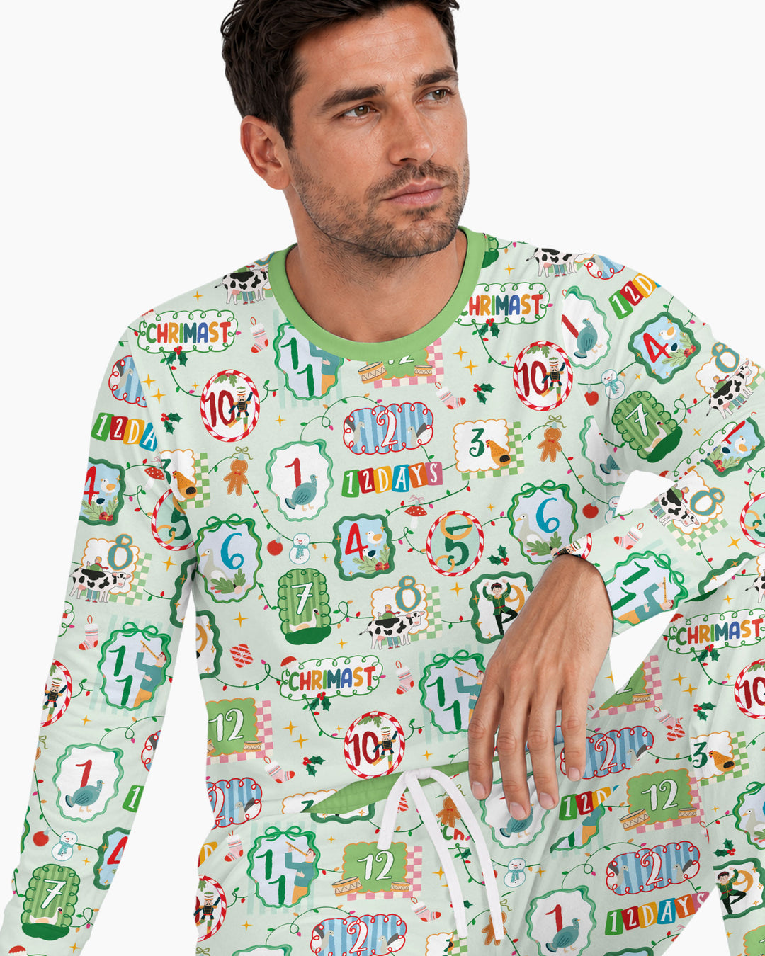 12 Christmas Prayers Bamboo Men's Pajama Set