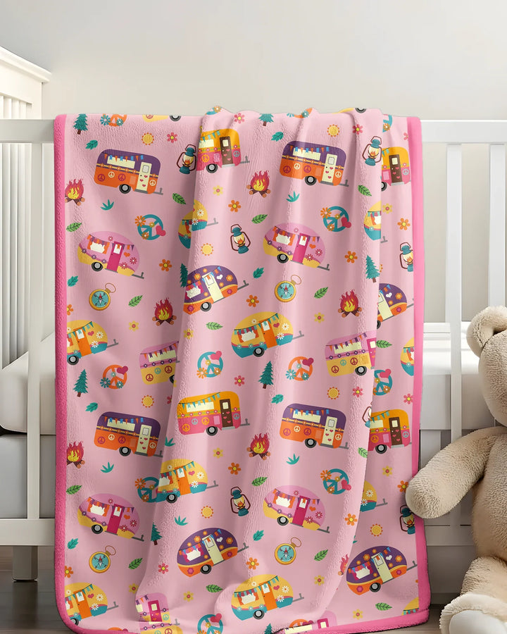 Happy Little Camper Bamboo Blanket