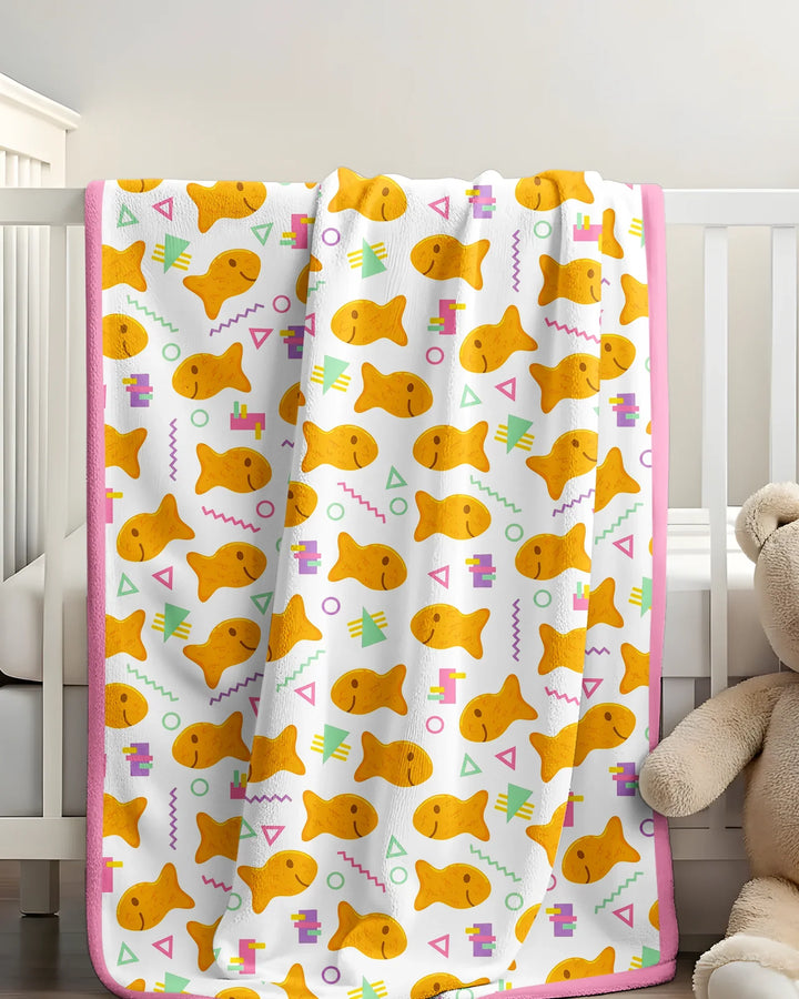 Cheesy Fishies Family Matching Bamboo Blanket