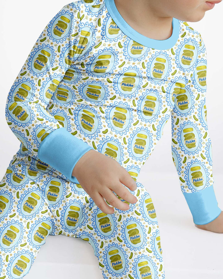 Pickle Coquette Bamboo Two Piece Long Sleeve Pajama Set