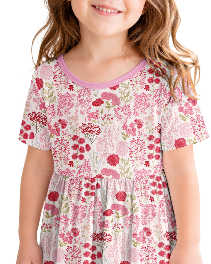 Blushing Wildflowers Bamboo Twirl Dress