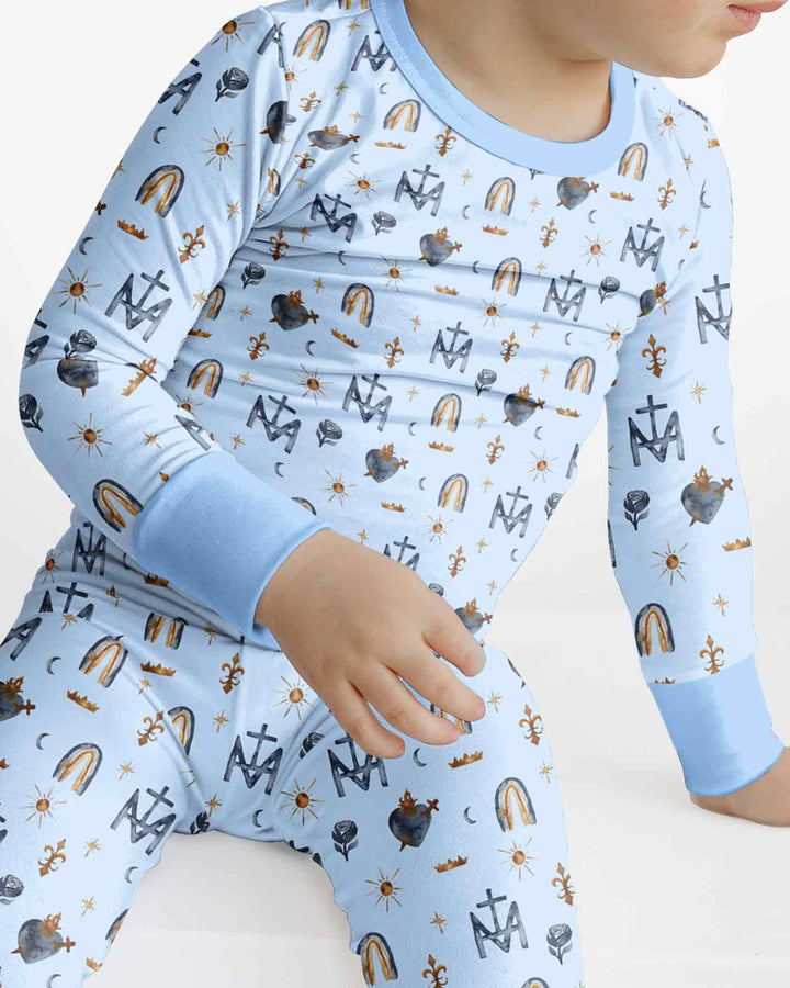 Template Bamboo Two Piece Long Sleeve Pyjamas Set