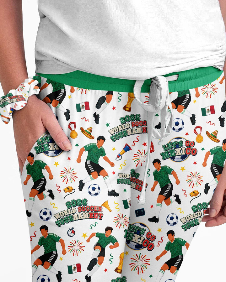 World Soccer Tournament Let's Go Mexico Family Matching Bamboo Women Pajama Set