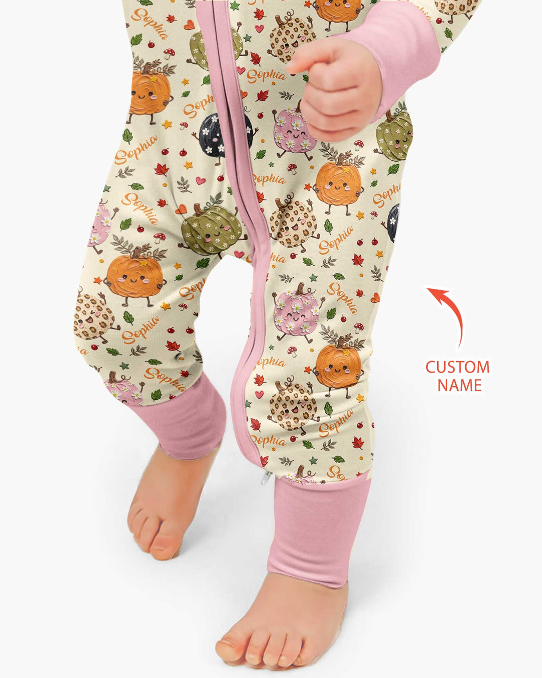 Boho Pumpkin Doodle Bamboo Convertible Zippy