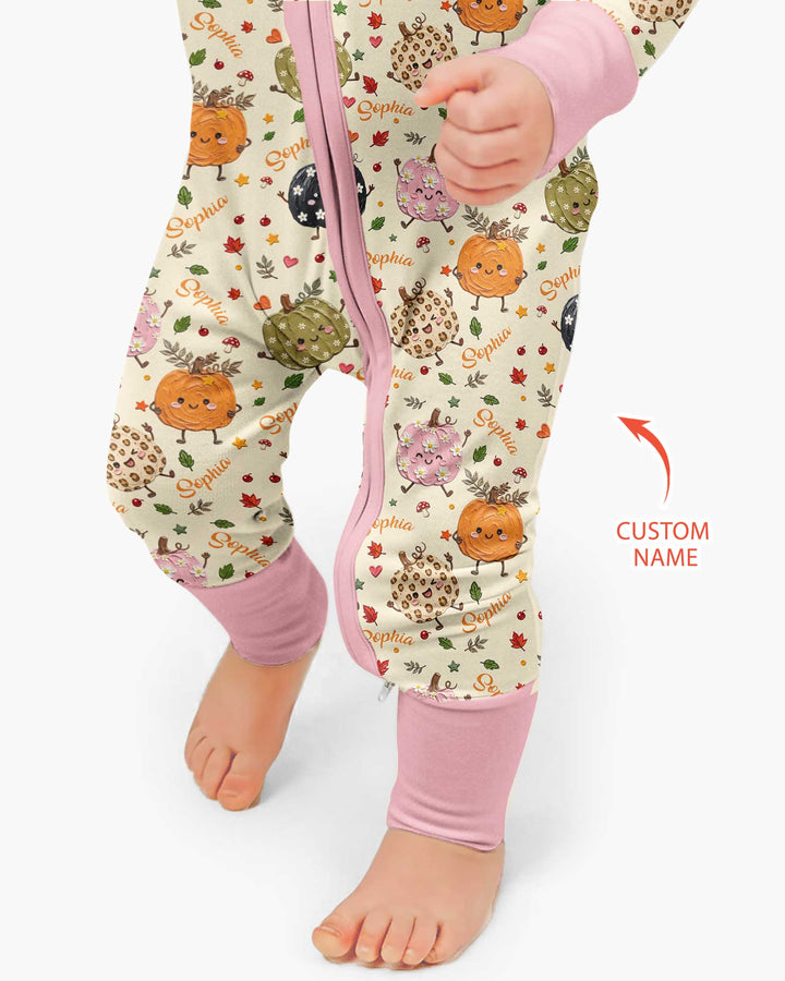 Boho Pumpkin Doodle Bamboo Convertible Zippy