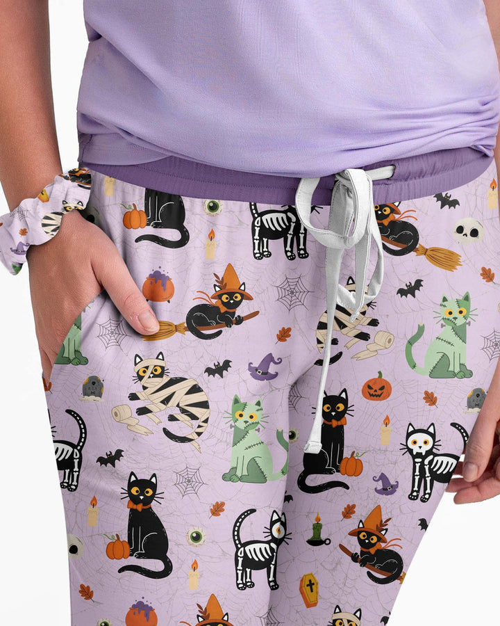 Spooky Cat Squad Bamboo Women Pajama Set