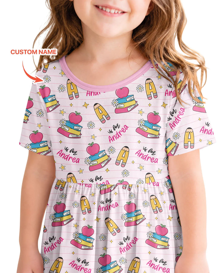 First Day of School Bamboo Twirl Dress