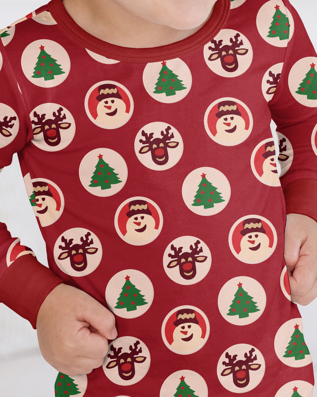 Christmas Dinner Bamboo Two Piece Long Sleeve Pajama Set