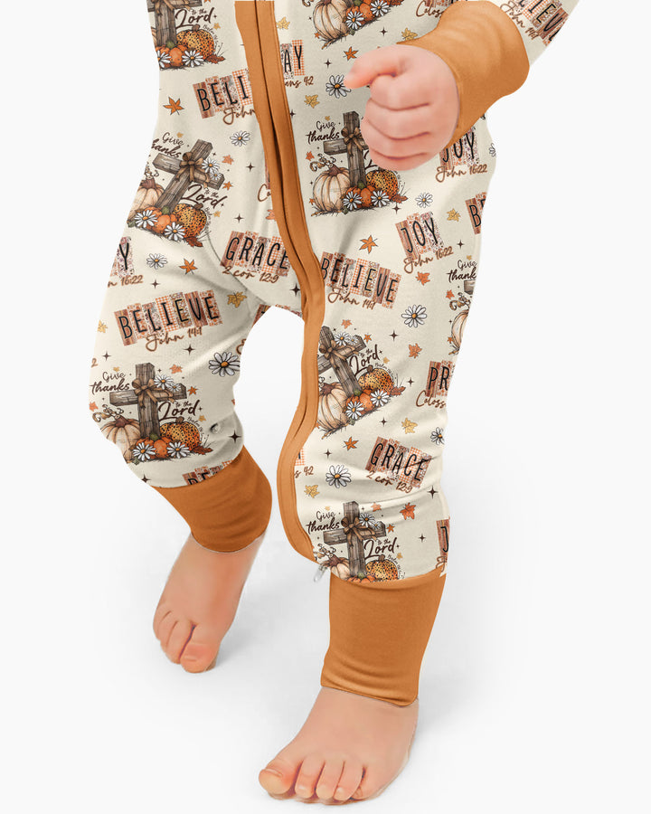 Floral Fall Give Thanks To The Lord Bamboo Convertible Zippy