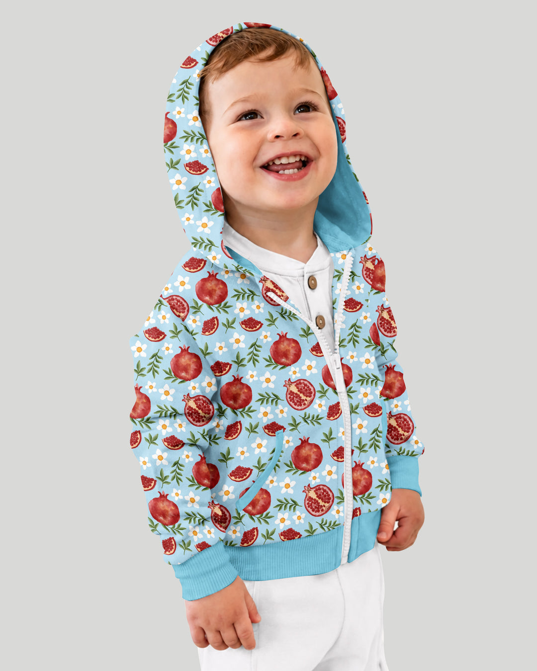Pomegranate Garden Joy Family Matching Bamboo Zip Hoodie