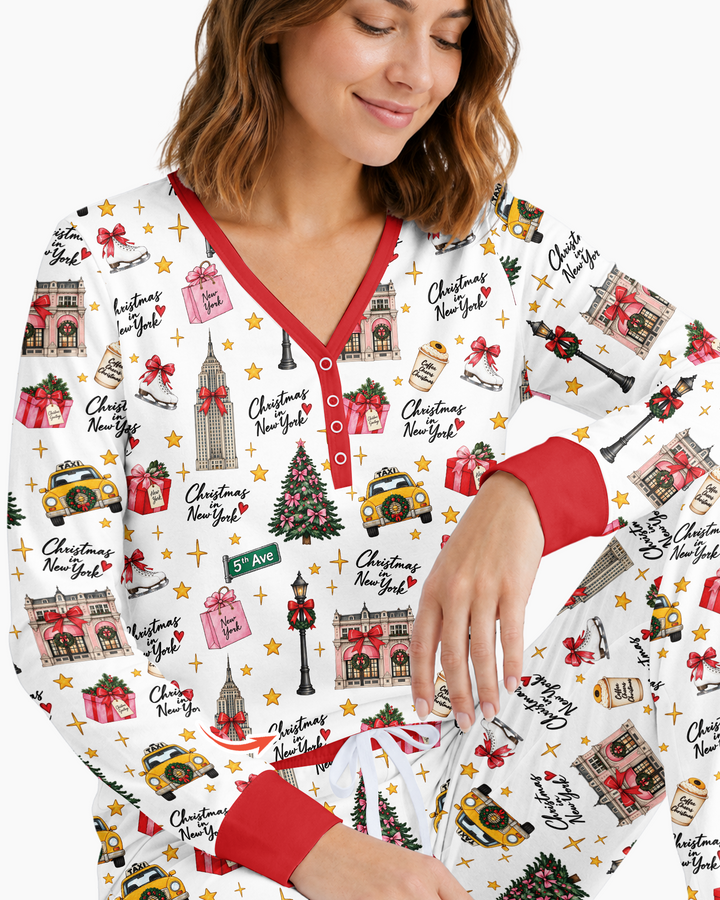 Christmas In NYC Bamboo Women Pajama Set