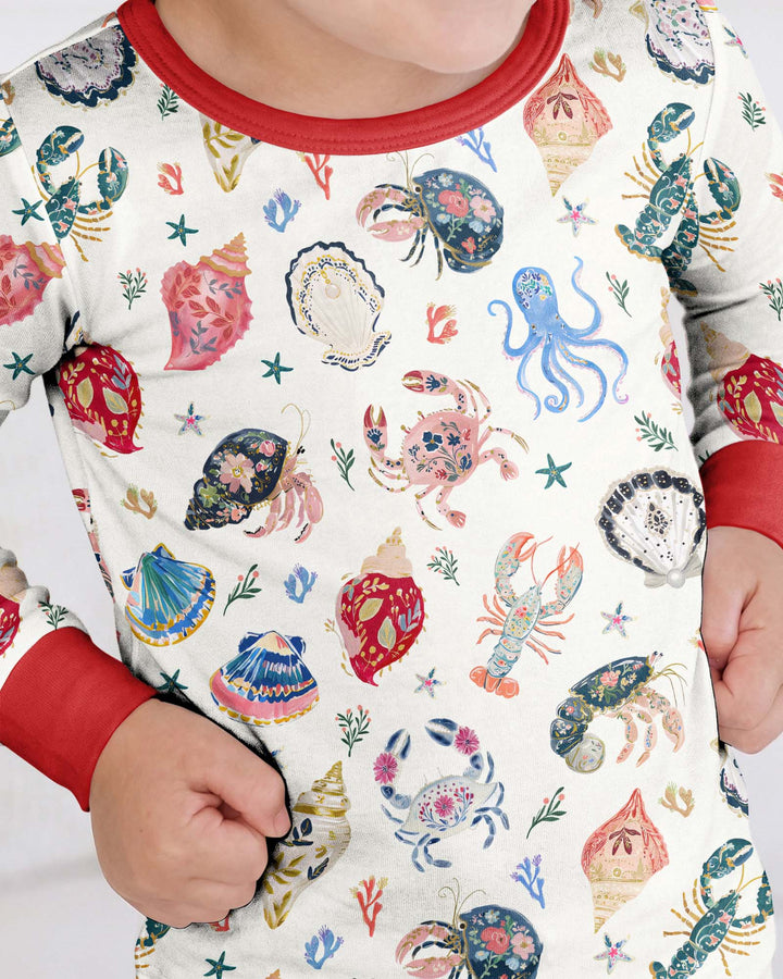 Preppy Coastal Bamboo Two Piece Long Sleeve Pajama Set