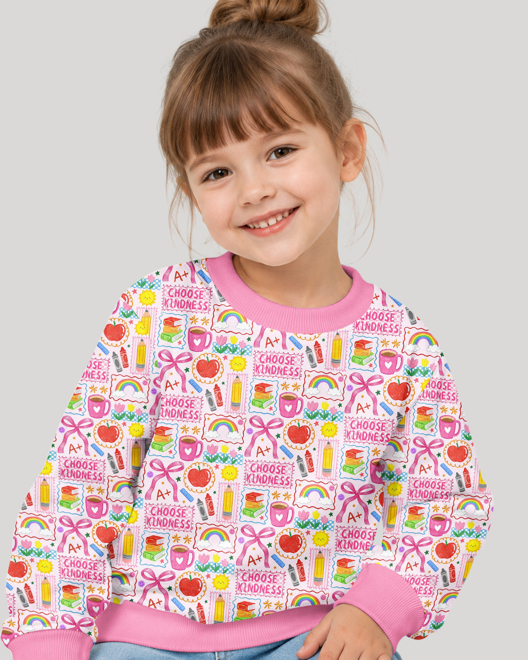 Kindness School Girl Bamboo Crewneck Sweatshirt