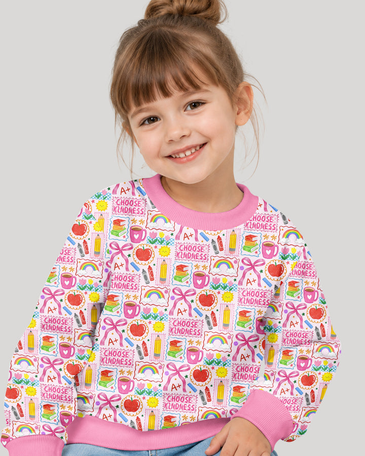 Kindness School Girl Bamboo Crewneck Sweatshirt
