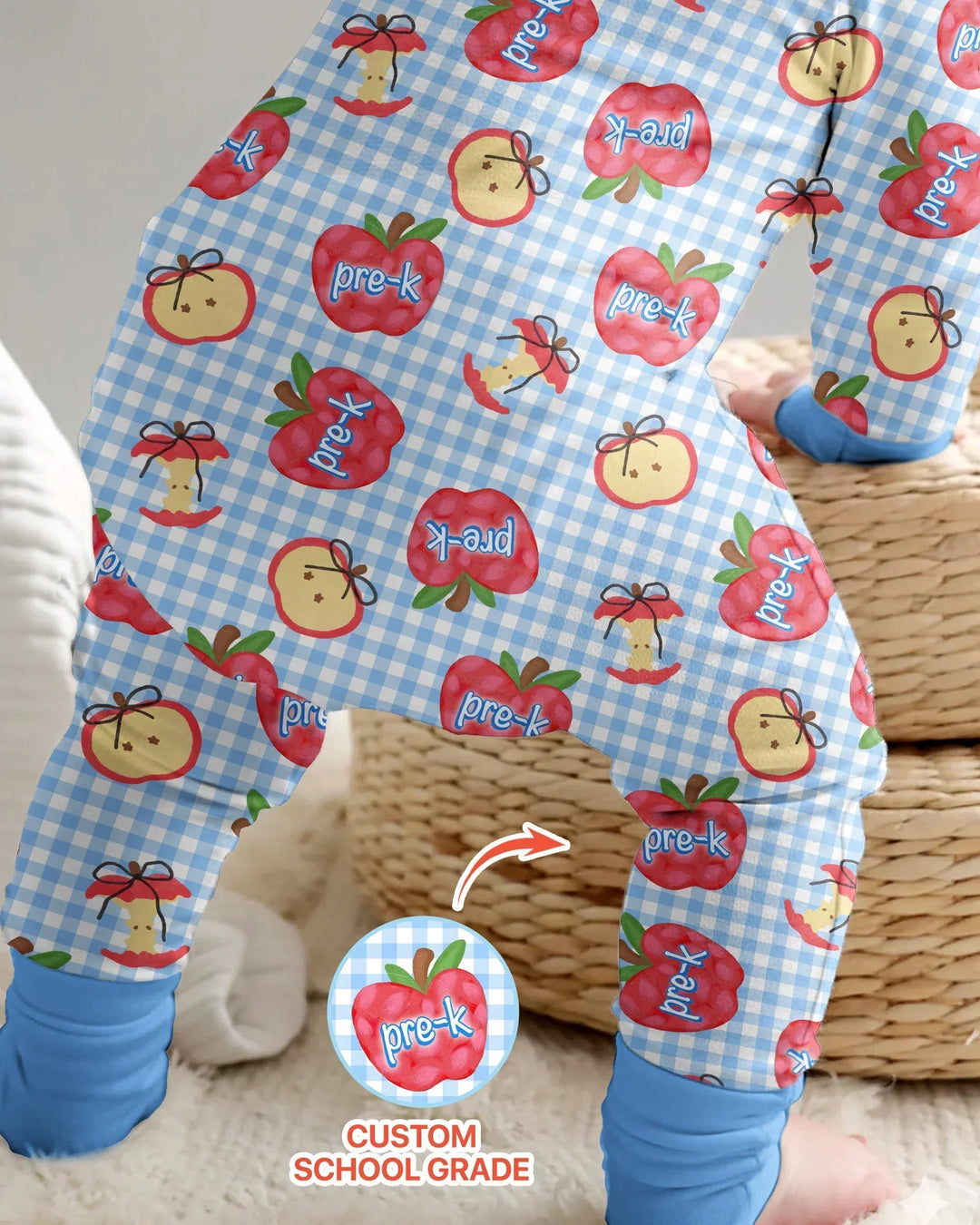Custom School Grade Apple Days Bamboo Convertible Zippy