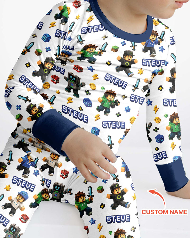 Playing Game With Me Bamboo Two Piece Long Sleeve Pajama Set