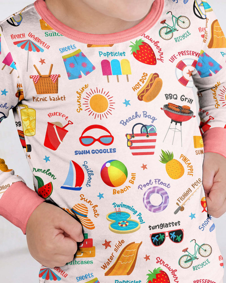 Love Summer Bamboo Two Piece Long Sleeve Pajama Set