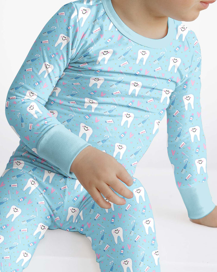 Template Bamboo Two Piece Long Sleeve Pyjamas Set