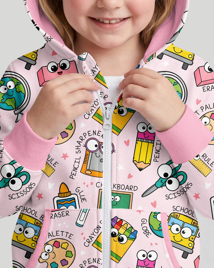 Happy School Pals Bamboo Zip Hoodie