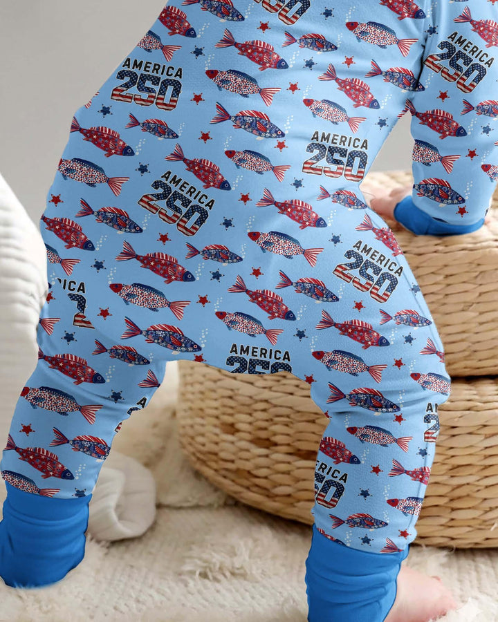 Stars and Stripes Fish Bamboo Convertible Zippy