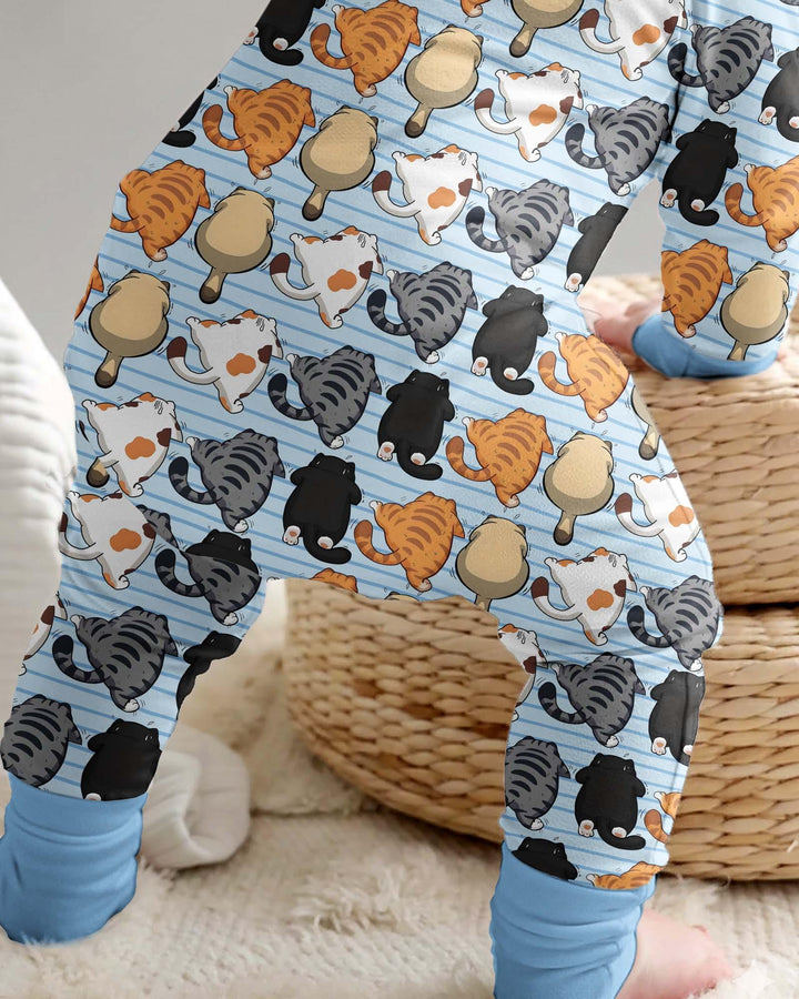 Funny Cat Butts Club Family Matching Bamboo Convertible Zippy