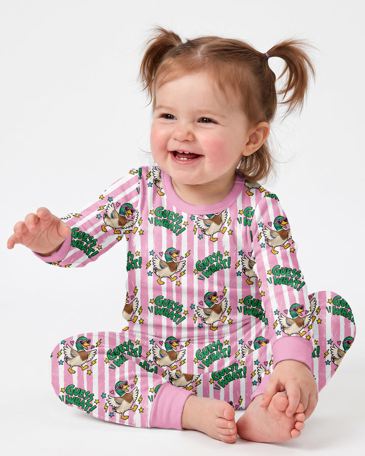 Guess What Mallard Butt Bamboo Two Piece Long Sleeve Pajama Set