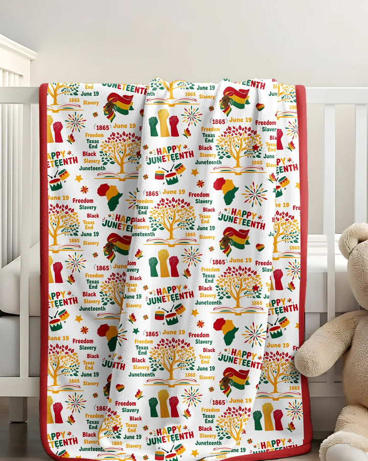 Happy Juneteenth Bamboo Blanket
