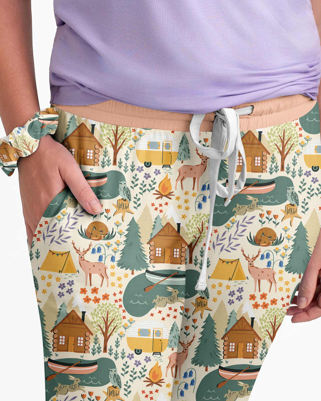 Lake View Camping Bamboo Women Pajama Set