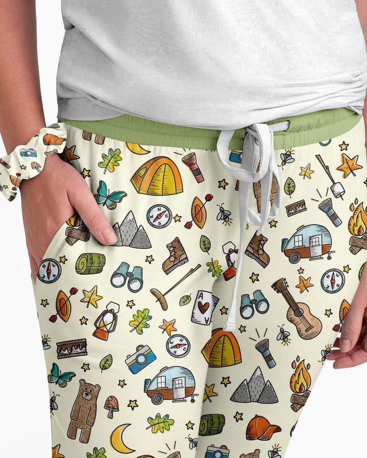 Love Camping Matching Family Bamboo Women Pajama Set