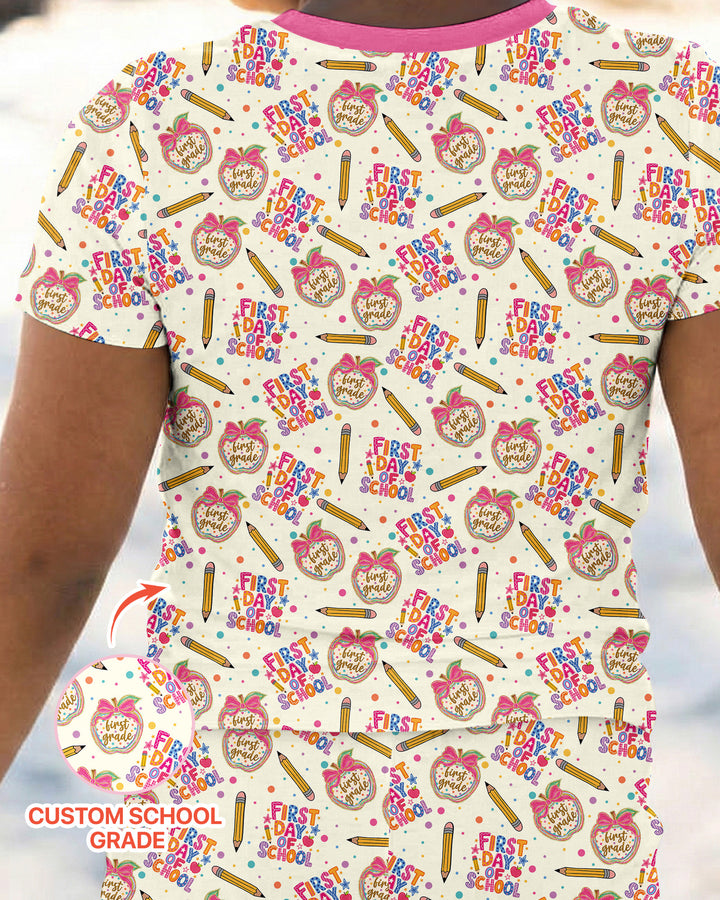 CUSTOM Template Bamboo Two Piece Short Sleeve Pyjamas Set