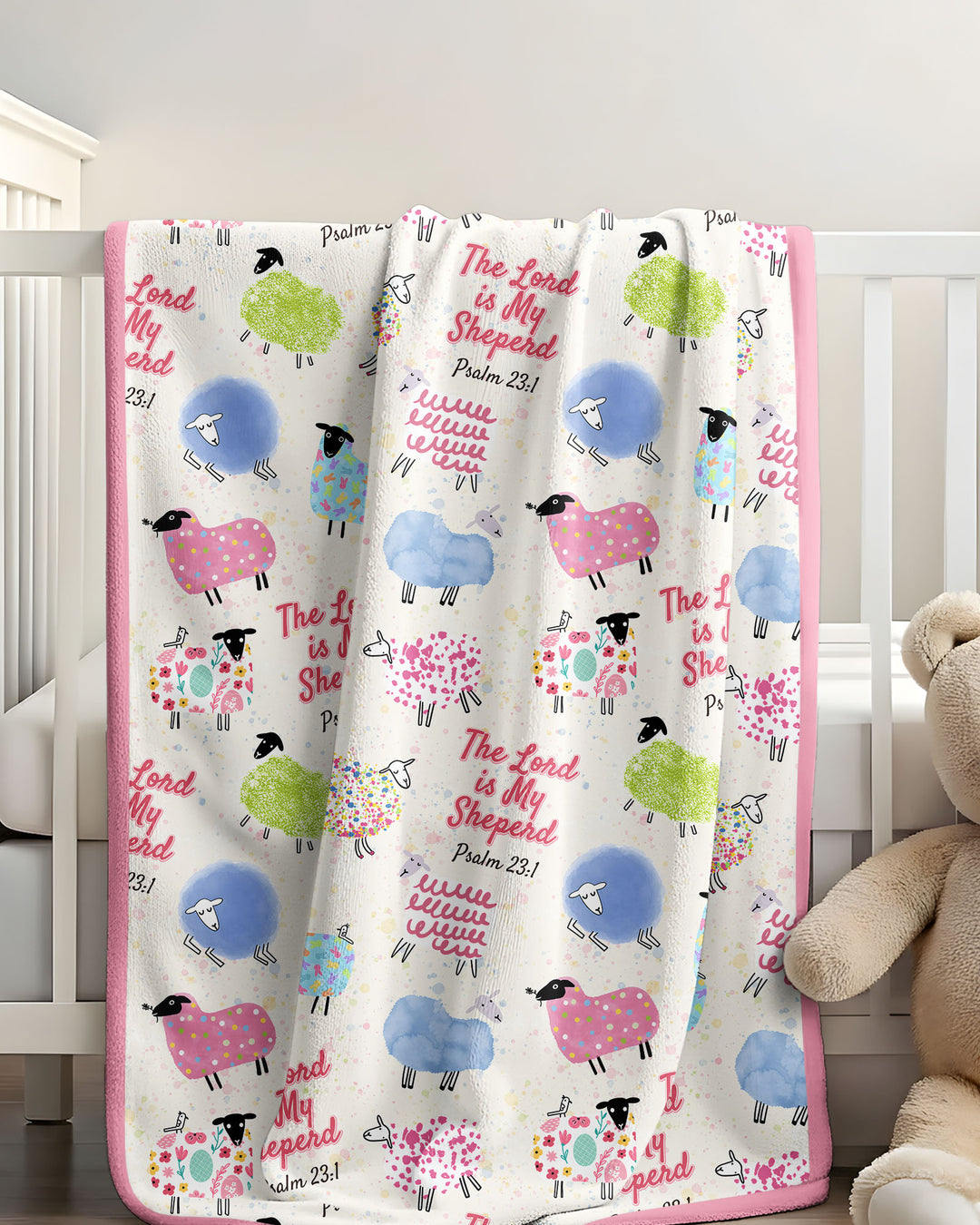The Lord Is My Shepherd Psalm 23 Bamboo Blanket