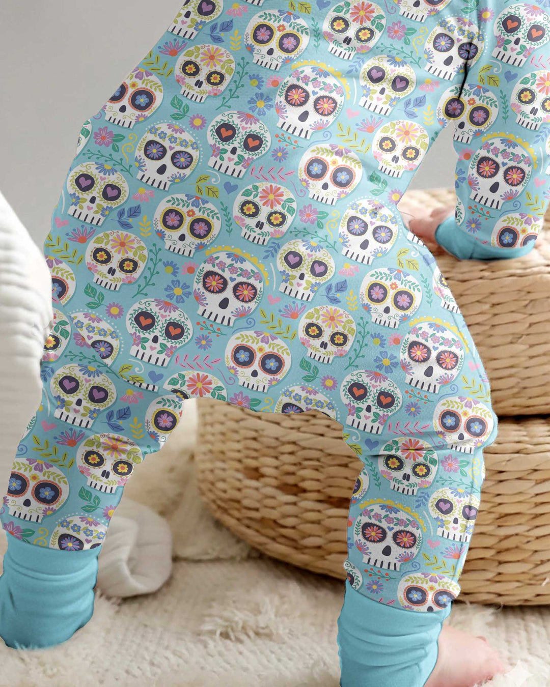 Floral Skull Bamboo Convertible Zippy