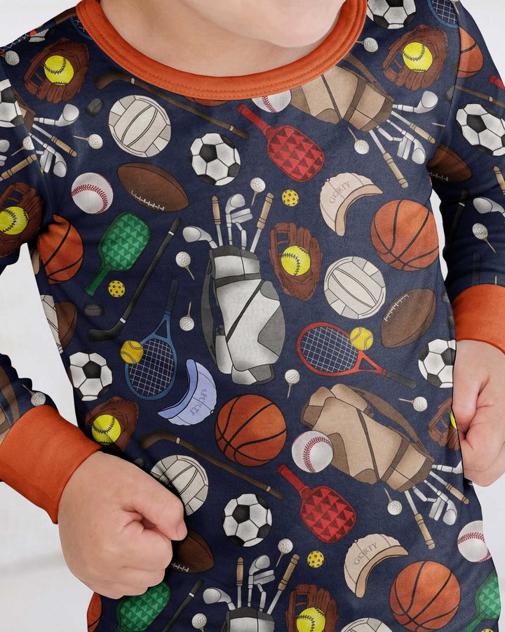 Sports Equipment Bamboo Two Piece Long Sleeve Pajama Set