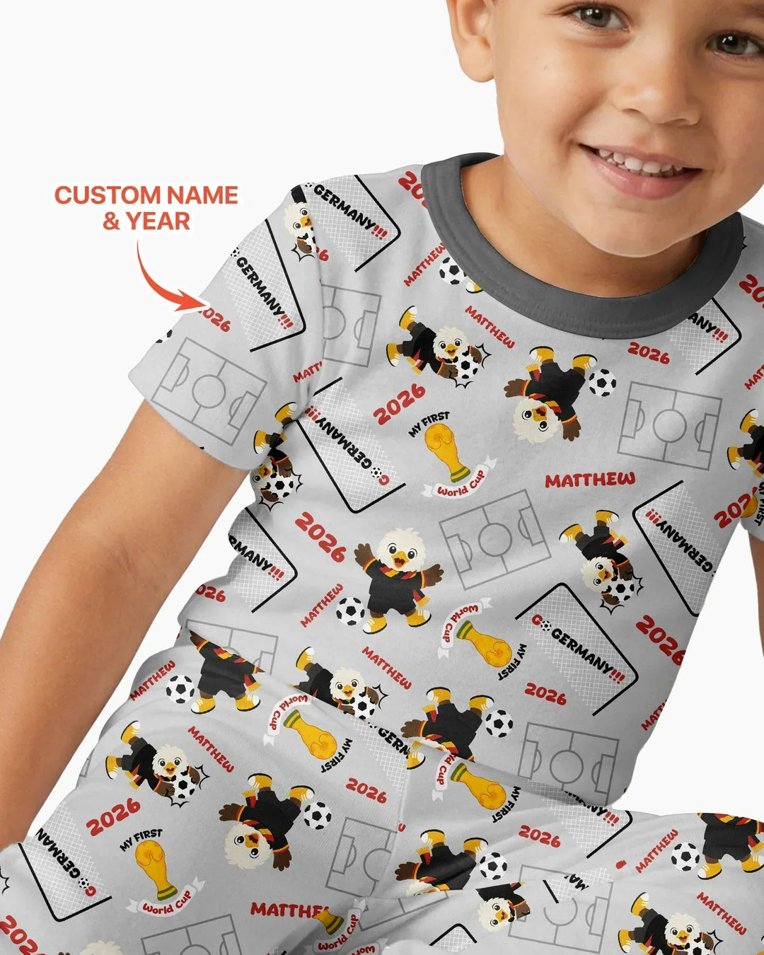 My First World Cup Bamboo Two Piece Short Sleeve Pajama Set