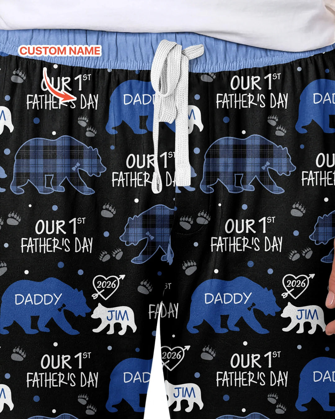 Our 1st Father's Day Daddy Bear & Me Matching Bamboo Men's Pajama Set