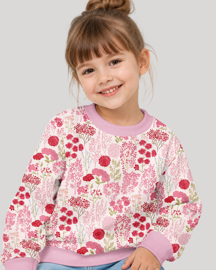 Blushing Wildflowers Bamboo Crewneck Sweatshirt