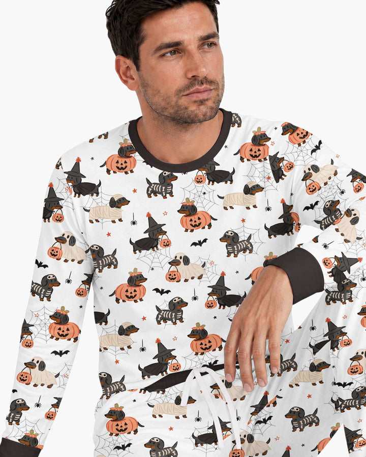 Howl-O-Weenie Dachshund Bamboo Men's Pajama Set