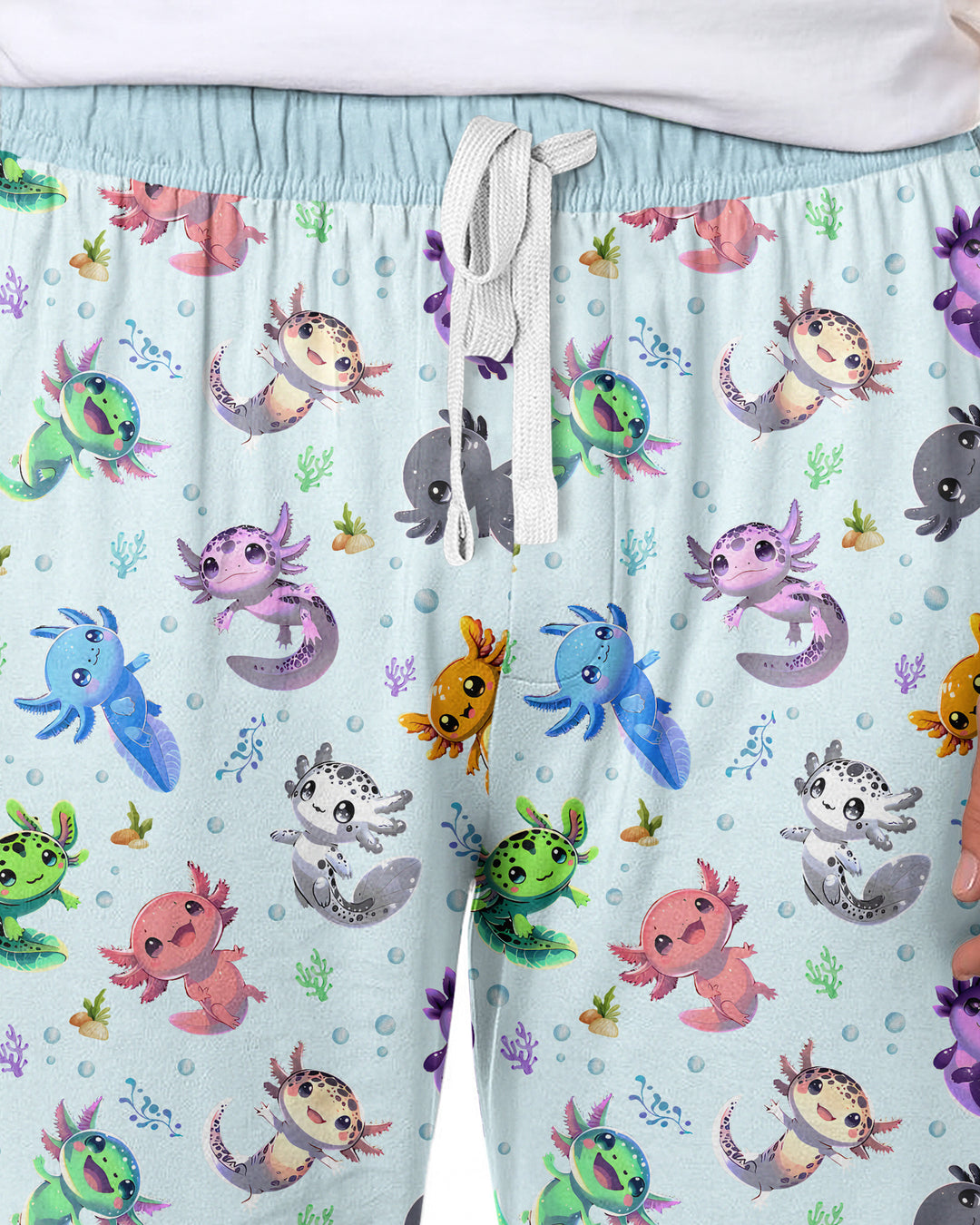 I Love You Axolotl Bamboo Men's Pajama Set