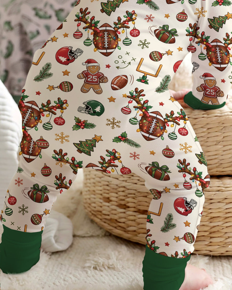 Football Christmas Merry Kickmas Bamboo Convertible Zippy