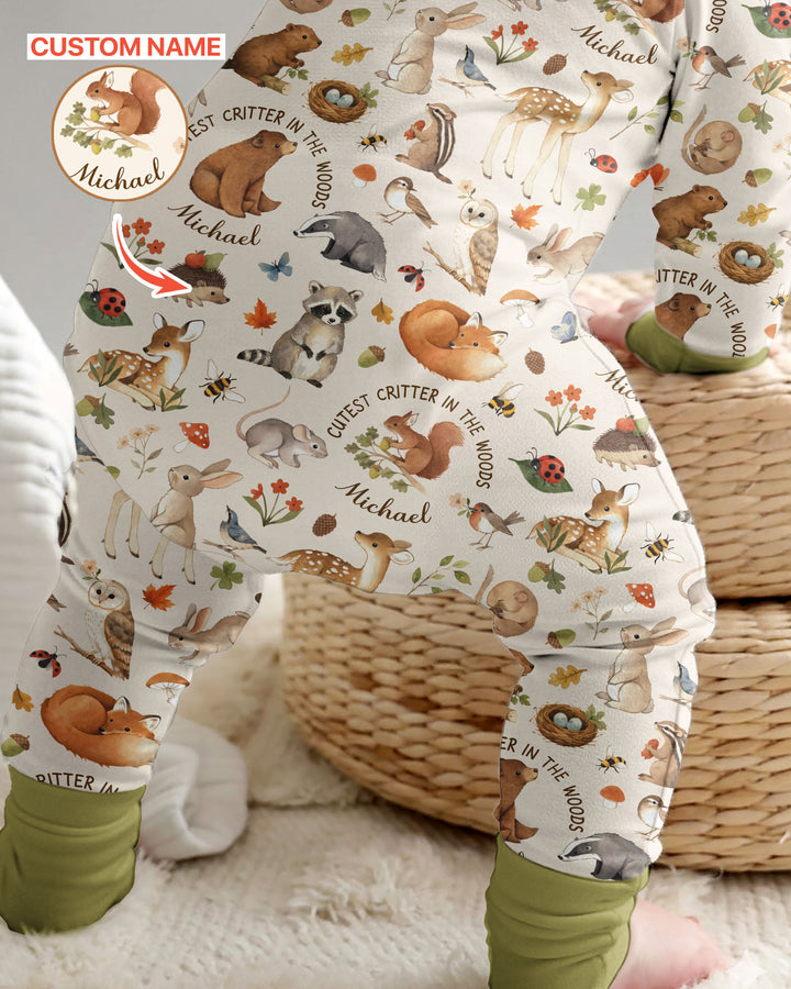 Cutest Critter In The Woods Custom Name Bamboo Convertible Zippy