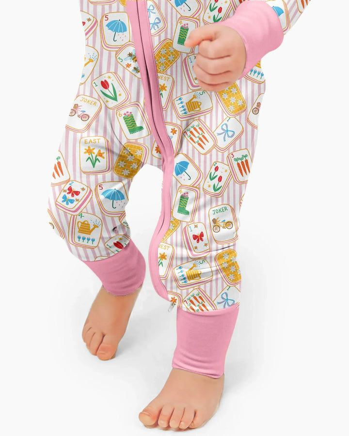 Mahjong Club Mommy & Me Matching Bamboo Convertible Zippy