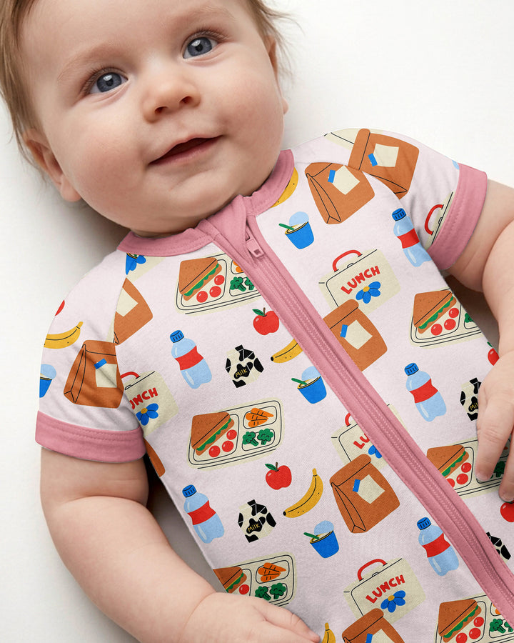 Happy School Lunch Bamboo Shorty Zippy