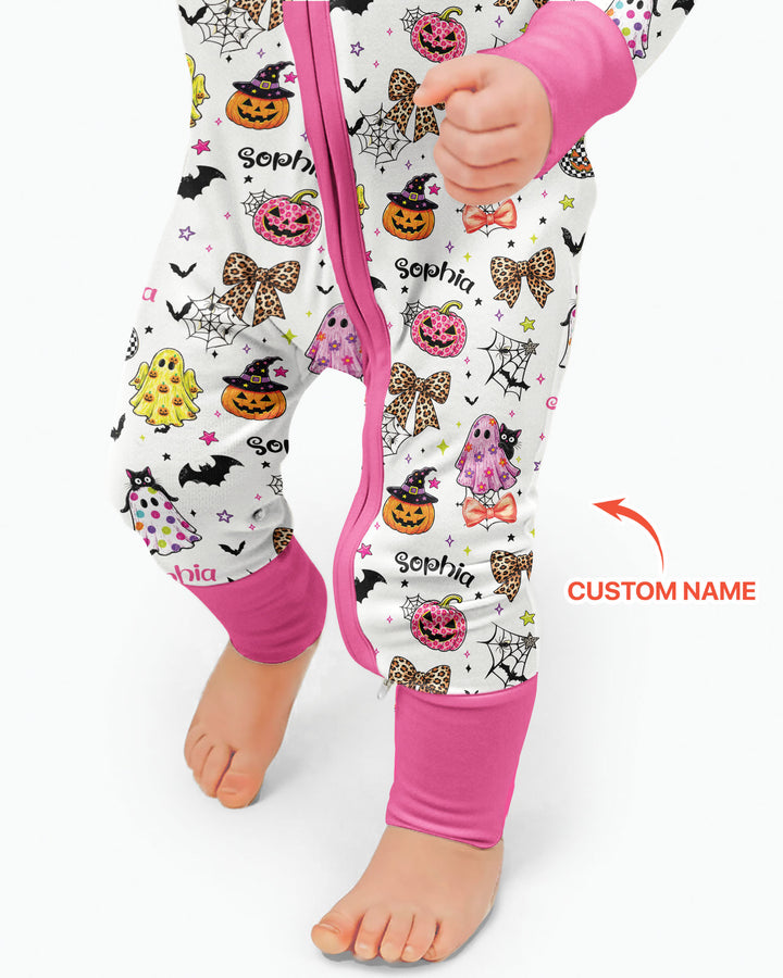 Custom Name Coquette Summerween Bamboo Convertible Zippy
