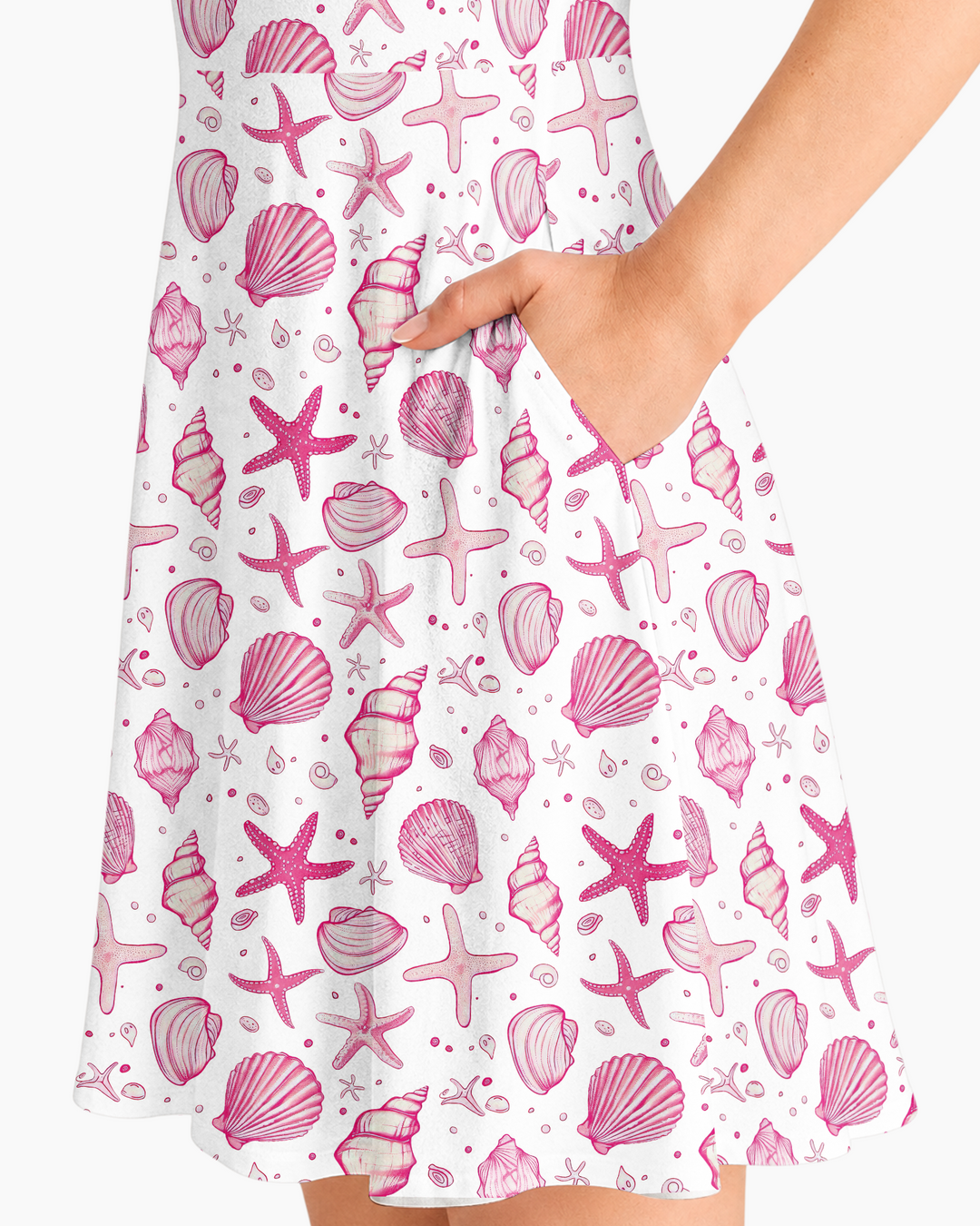 Coastal Charm Family Matching Bamboo Women’s Short Sleeve Twirl Dress