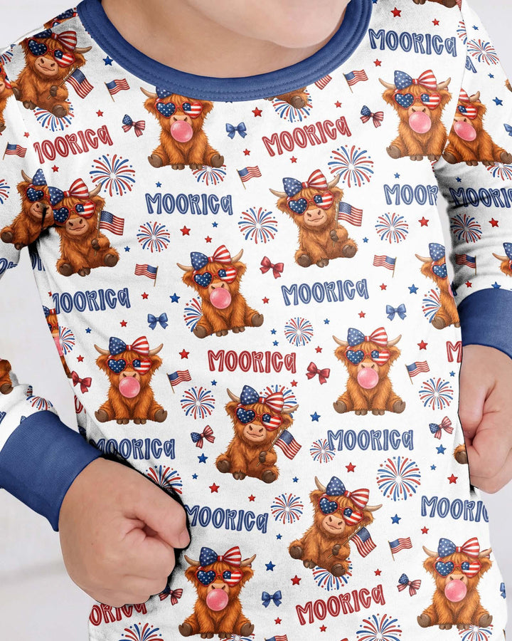 Moo-Rica Cowgirl Bamboo Two Piece Long Sleeve Pajama Set