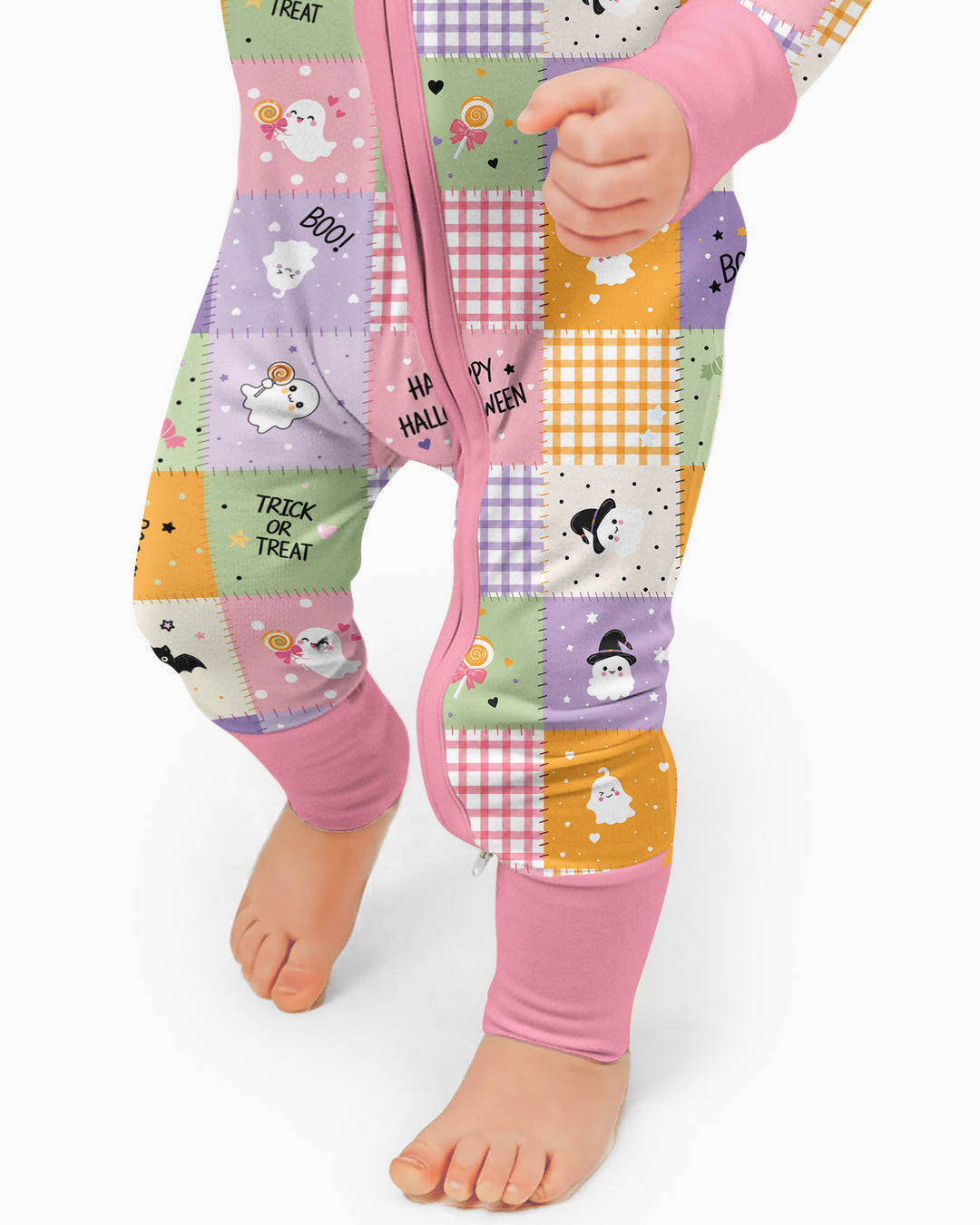Cute Halloween Patchwork Bamboo Convertible Zippy