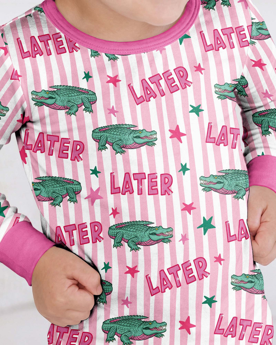 Later Gator After A While Bamboo Two Piece Long Sleeve Pajama Set