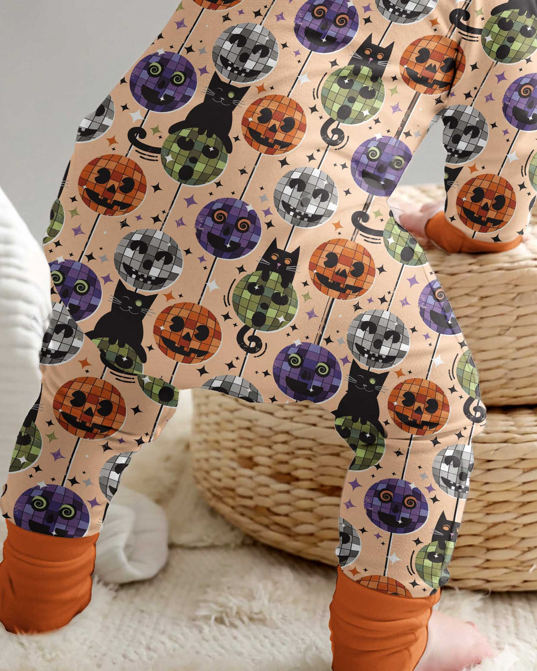 Groovy Halloween Disco Cat Bamboo Convertible Zippy