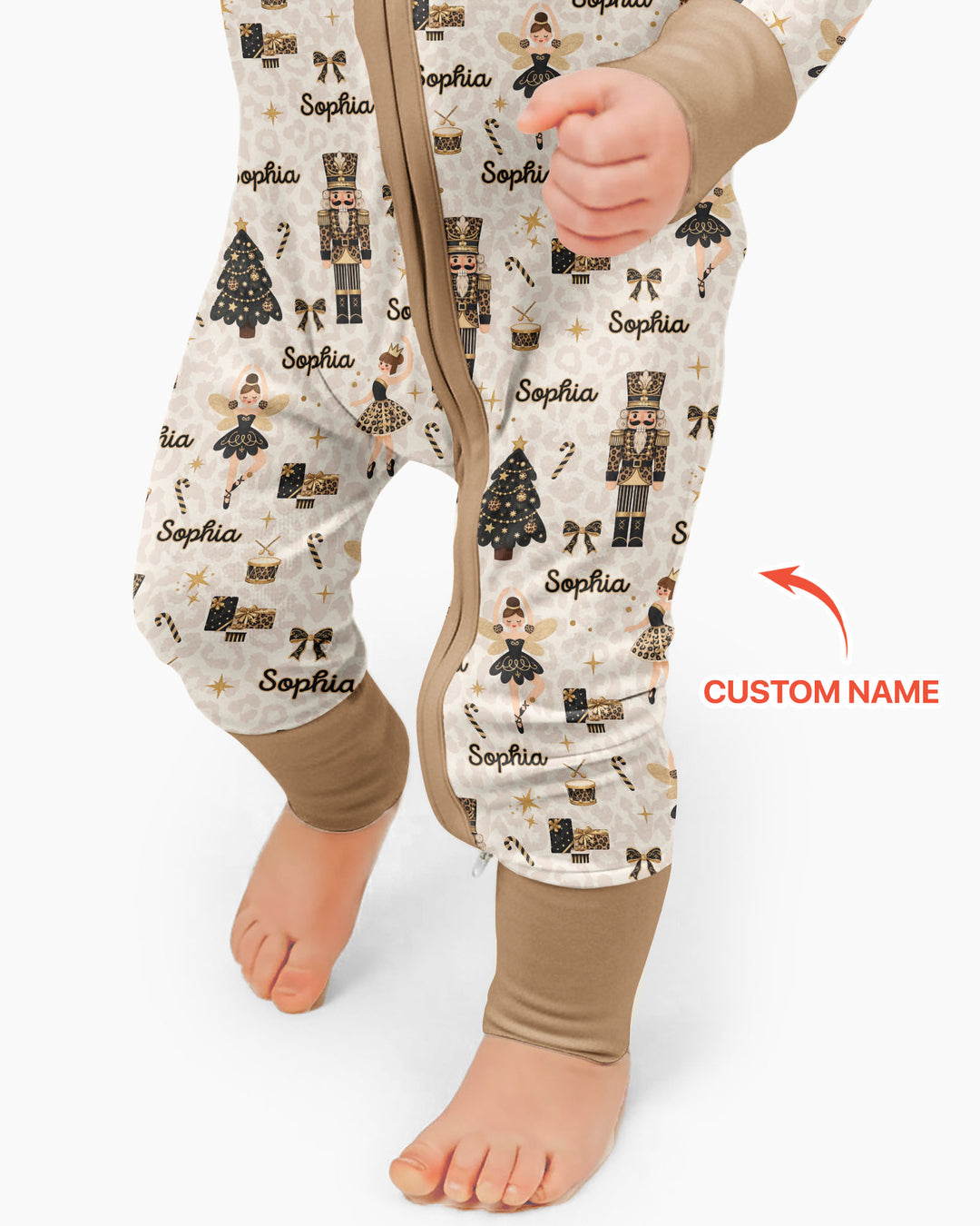Custom Name Leopard Nutcracker Era Bamboo Convertible Zippy