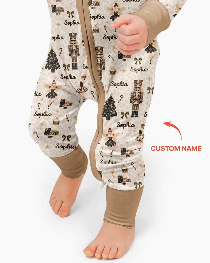 Custom Name Leopard Nutcracker Era Bamboo Convertible Zippy